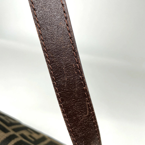 Fendi Zucca Shoulder Bag Mamma Baguette canvas brown